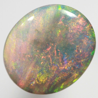 SOLID SEMI BLACK OPAL Bright flame of red, orange and green